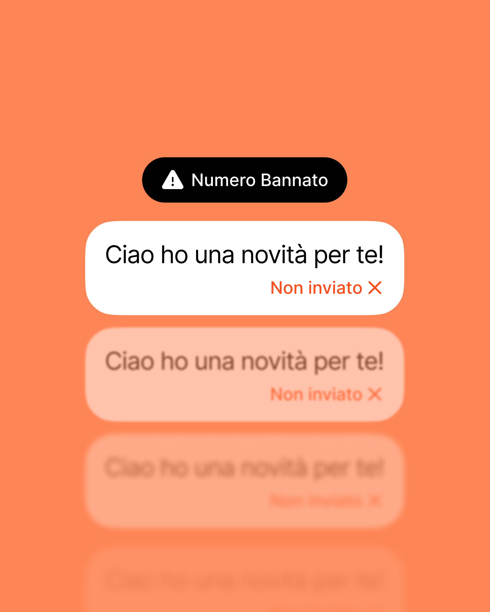 Messaggio non inviato e numero bannato su WhatsApp