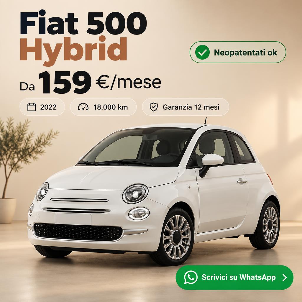 Inserzione Fiat 500 creata dall'AI