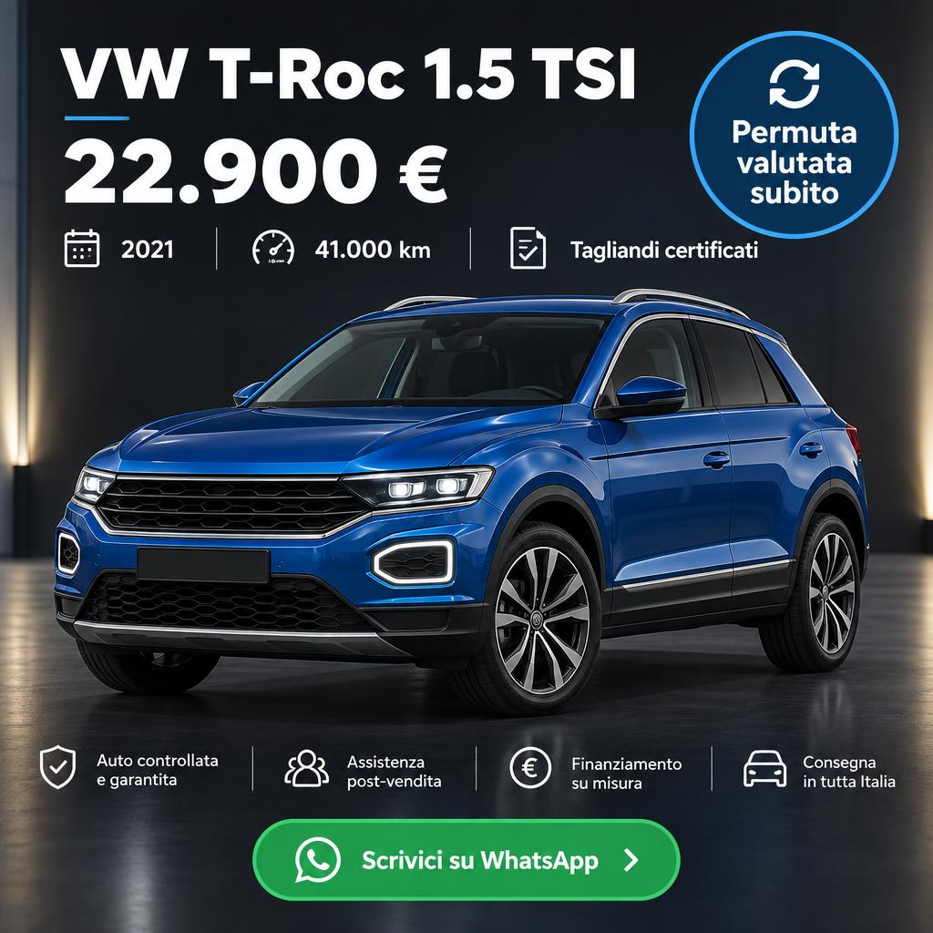 Inserzione VW T-Roc creata dall'AI